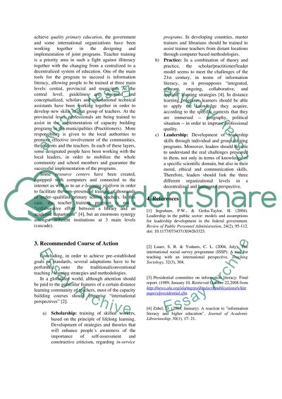 In-service teacher training