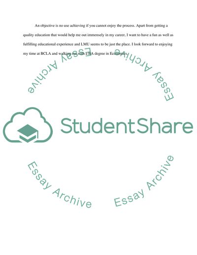 College Admissions Essay