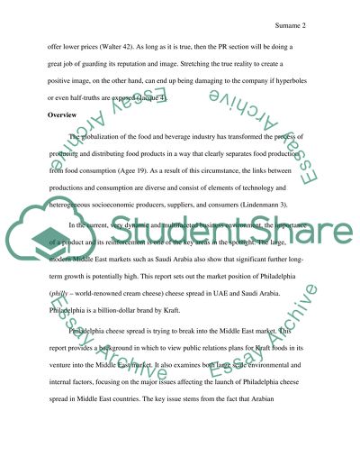 Strategic public relation - Philadelphia Spread Cheese