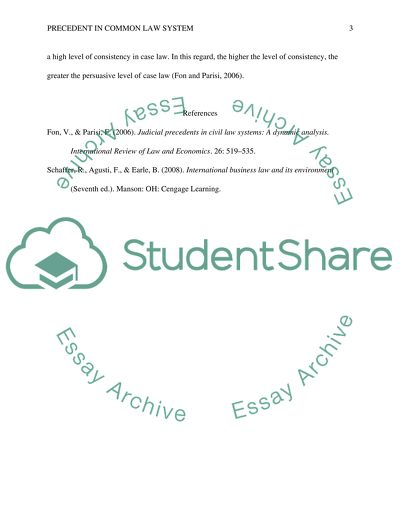 Presedent in Common Law System