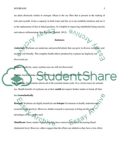 What is Soybean the effectiveness and benefit to human