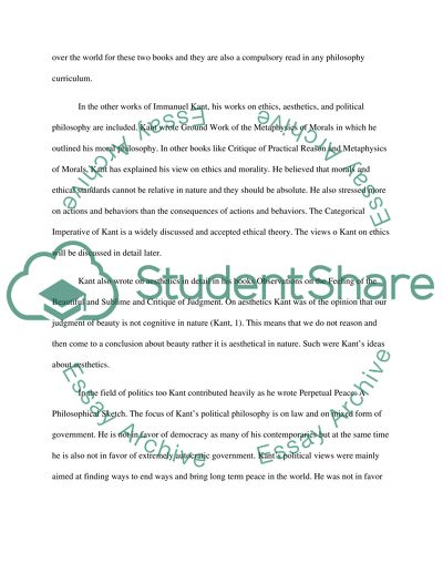 The Importance of Immanuel Kants Works