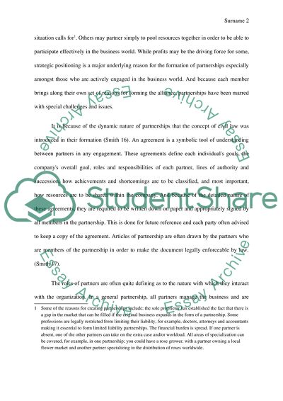 Partnership and Limited Liability Partnership in the US