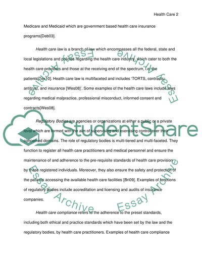 Health Care Policy, Health Care Law