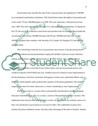 Incarceration Processes in America