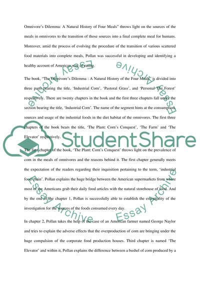 Book Review of the Omnivores Dilemma