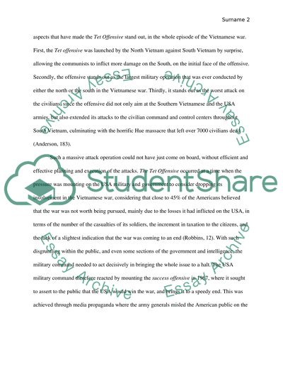 Tet Offensive through the Eyes of the Viet Cong and North Vietnamese