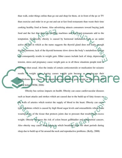 Obesity is a problem that gives rise to more problems