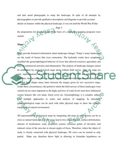 The use of surveying in mapping features within the physical Landscape