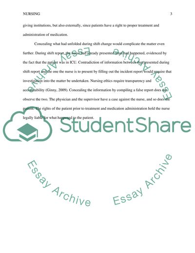 Legal and Ethical Concerns of Nursing