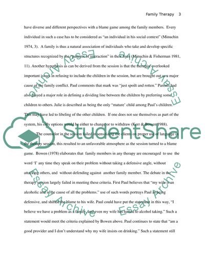 Family Therapy as a Critical Approach to Solving Numerous Problems