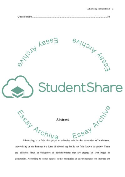 Advertising on the Internet