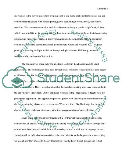 The Impersonal Nature of Social Networking Sites