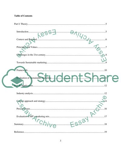 Principals and Values of Sustainable Marketing