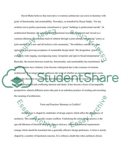 Merging Creativity, Sustainability, and Functionality: A Challenge to 21st-Century Architecture