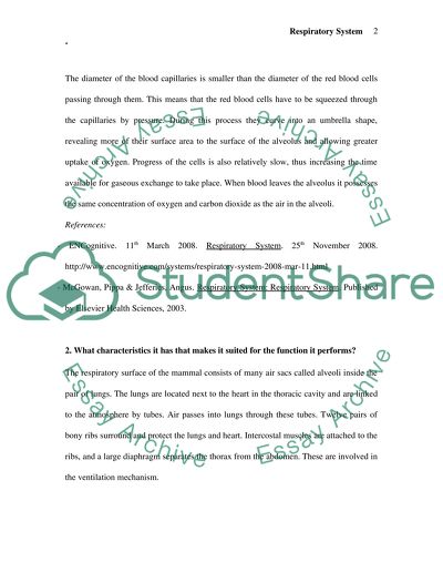 The Cellular Mechanisms of Respiratory System