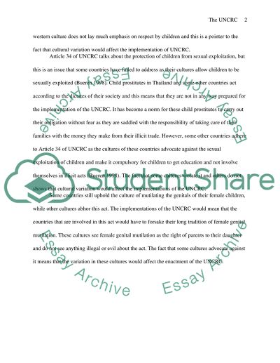 The United Nations Convention on the Rights of the Child