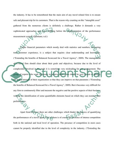 Balanced Scorecard in Travel Trade