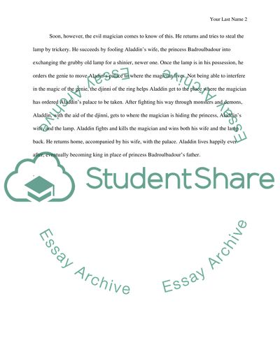 Aladdin and His Magic Lamp