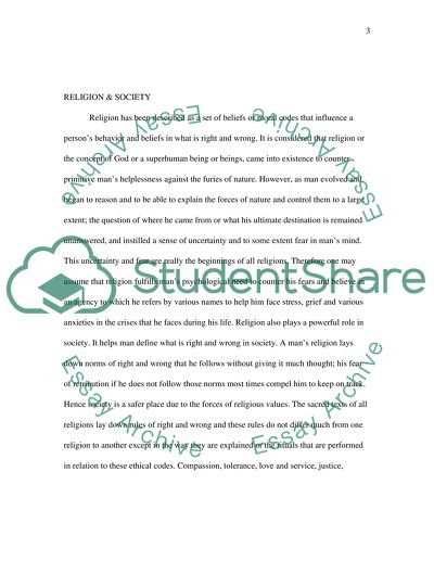 The Role of Religion in Society