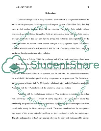 Airlines fault because of safety violations