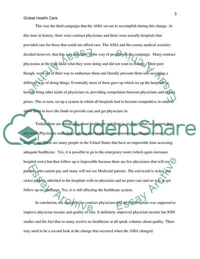 Global Health Care Issues and Policies