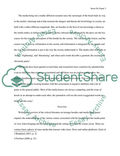 Teenage Hoodies: A Threat to Society or a Media-made Panic