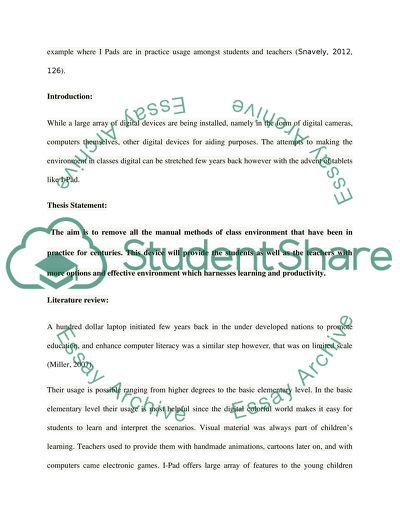 The Utilization of IPad in College