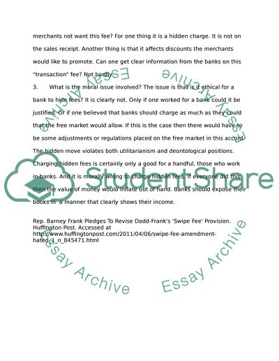 Swipe Fee in the Banking Industry