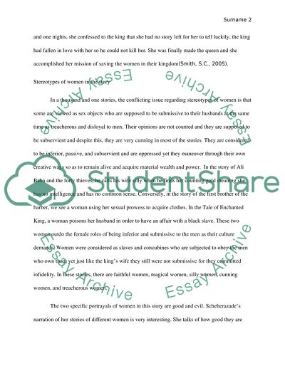 Stereotypes of Women in the Story One Thousand and One Nights