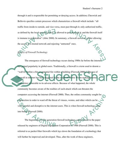 Power point presentation about Firewall Technologies