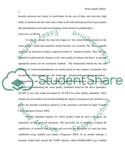 Water Quality Model
