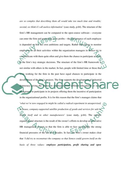 Human Resources Management - Semco Company