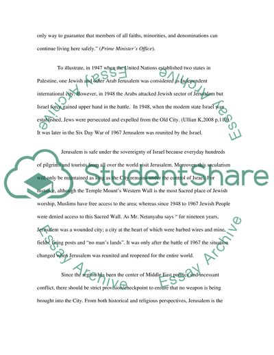 Introspection of Jerusalem