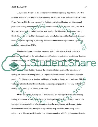 M7 Deforestation and Kaibab Deer Discussion