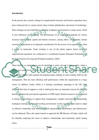 Dynamics and Efficiency on Team Working