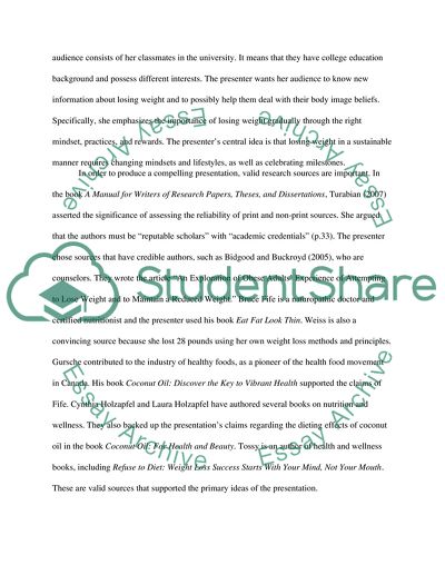 Losing Weight - Importance of Research, Outlines, Visual Aids, and Practice
