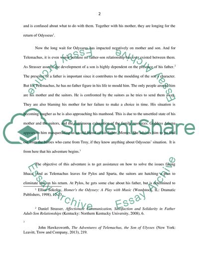 Father and Son Relationship in the Odyssey