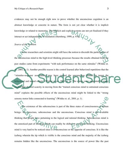 Unconscious Participation At High-Level Of Cognitive Processes