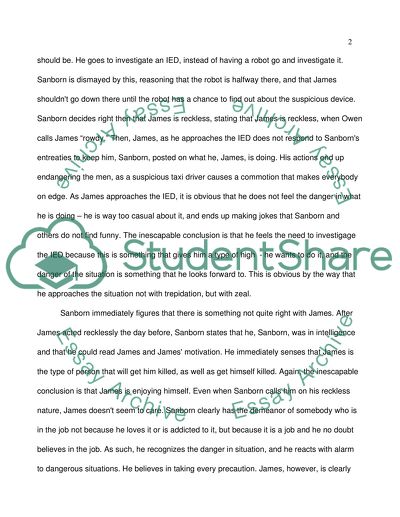 Addiction and The Hurt Locker