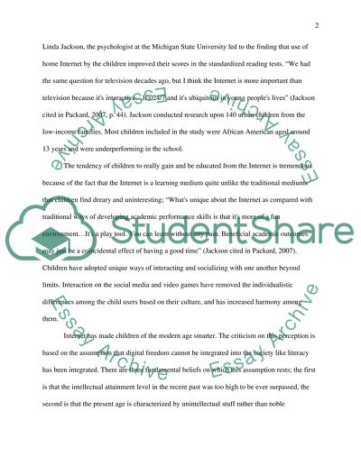 Are Children Smarter Because of the Internet