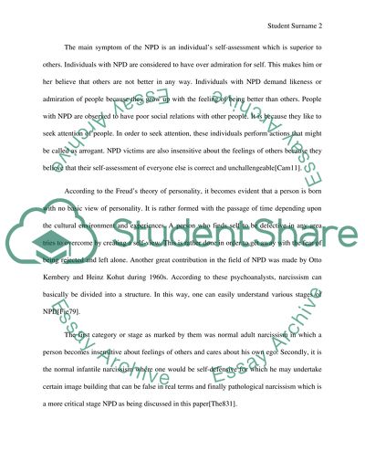 Narcissistic Personality Disorder (NPD): An Adjustment Issue