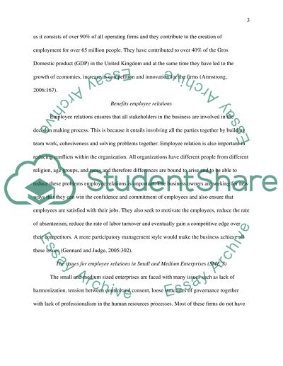 Case Study on Employee Relations