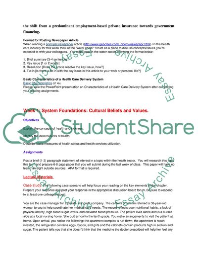 Healthcare delivery essays image