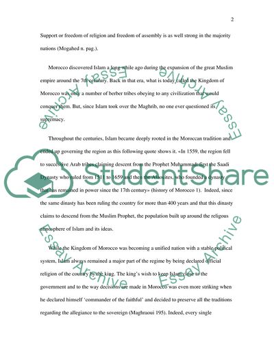 Separation of Religion and State in Morocco