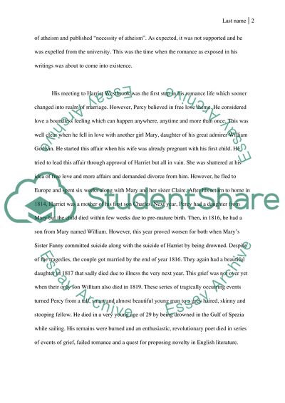 Biography of Percy Shelley