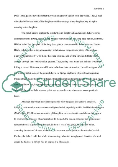 The Belief in Reincarnation