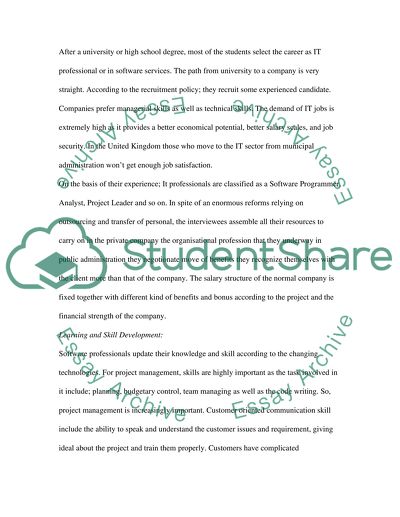 IT Professional in Software Service