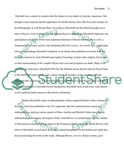 Barbara Myerhoffs Contribution to Methodological and Epistemological Trends