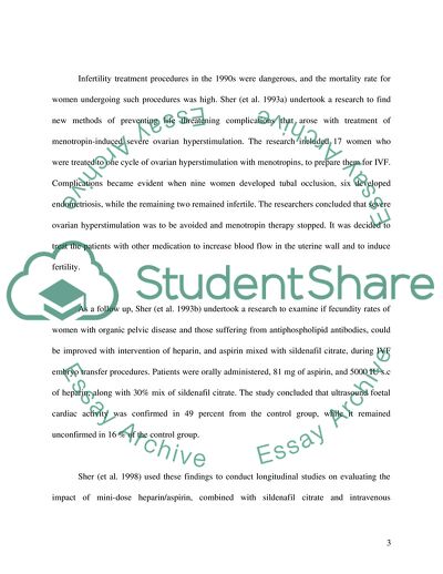 Effect of Viagra in Pregnancy Rate of Female Fertility